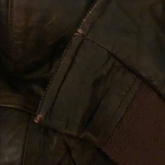 CONTEXT XLT DISTRESSED LEATHER BOMBER JACKET - Picture 10 of 11